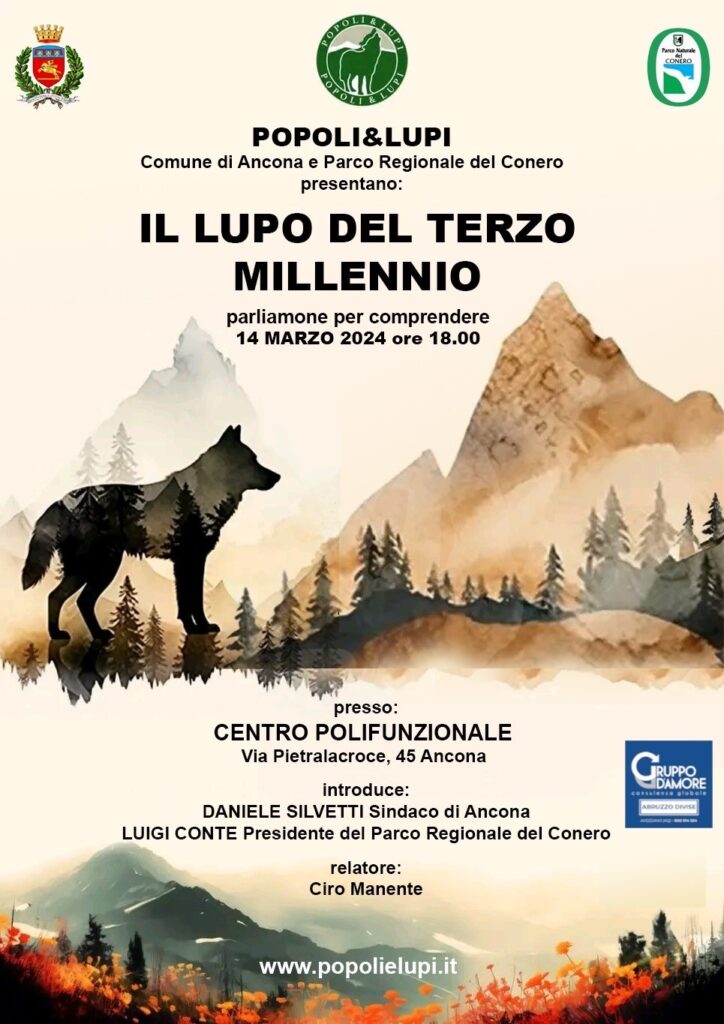 IL LUPO DEL TERZO MILLENNIO – INCONTRO PUBBLICO GIOVEDI 14 MARZO AL CENTRO POLIFUNZIONALE DI PIETRALACROCE