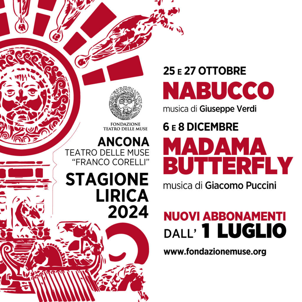 STAGIONE LIRICA 2024: NABUCCO E MADAMA BUTTERFLY IN SCENA AL TEATRO DELLE MUSE